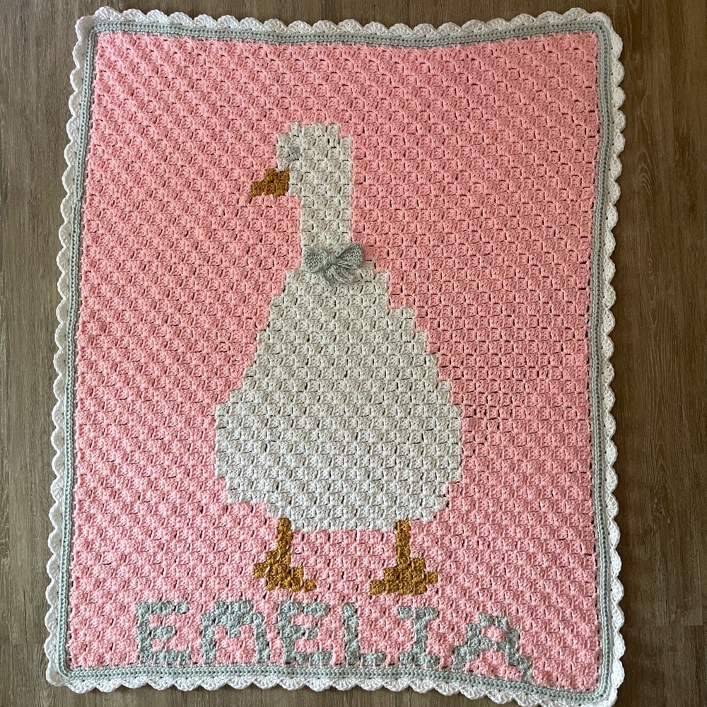 Emelia Goose Crochet blanket